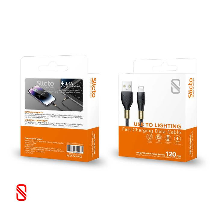 کابل شارژ سریع USB به Lightning مدل S طول 120 سانتیمتر
