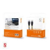 کابل شارژ سریع type-C به type-C مدل SLICTO طول 120 سانتیمتر